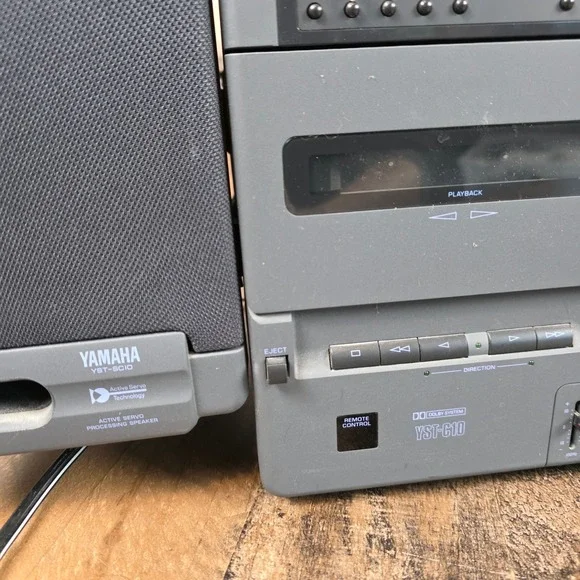 Yamaha Boombox Cassette CD Radio Stereo System YST-SC10 w/ Speakers Parts/Repair